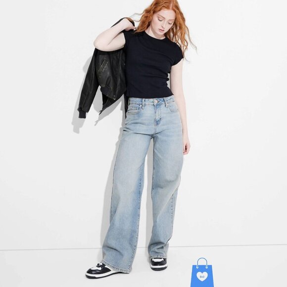 Size 14 - Womens High-Rise Baggy Jeans - Wild Fable - Blue - Picture 2 of 6